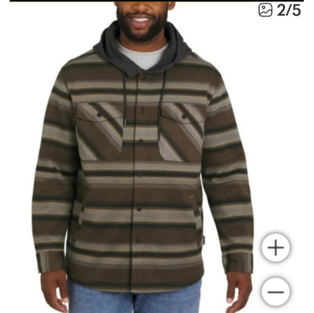 Quicksilver Men's Hooded Shirt Jacket